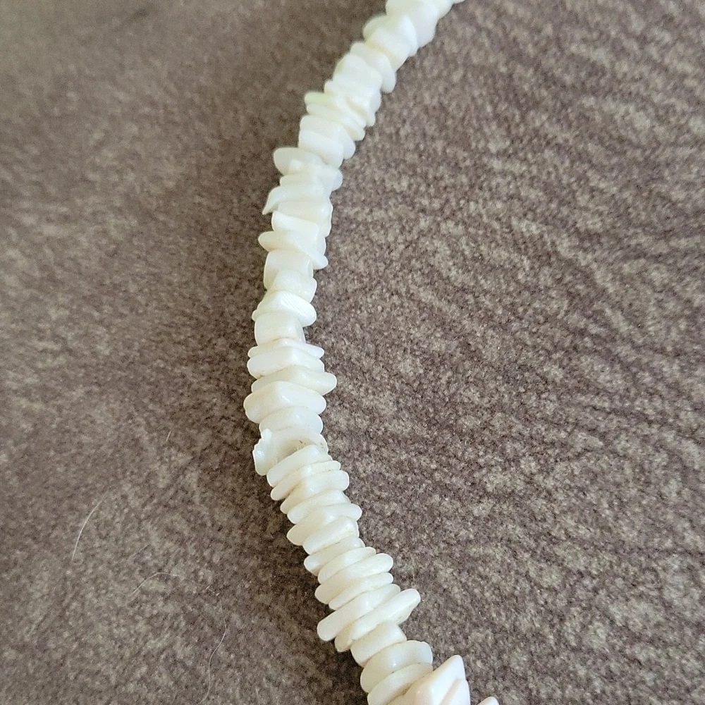 VTG Dainty Pink Puka Shell Surfer Mermaidcore Collar Necklace